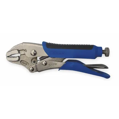 WESTWARD Locking Plier: Curved, Quick Release, 1 7/8 in Max Jaw Opening, 10 in Overall Lg - Curved-Jaw Locking Pliers