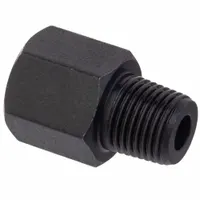 This zinc-plated threaded pipe fitting is a straight connector for joining two male pipes in a line. Rated Class 1000 with a maximum operating pressure of 1,000 psi, it is suitable for high-pressure fluid systems. The 1/8 in x 1/8 in size and 7/8 in length make it compact for tight spaces