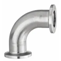 Vacuum Fitting Elbow: 90° Elbow, 1 in OD x 1 in Pipe, NW x NW, 304 Stainless Steel, 25 (MPN ZUSA-TF-VAC-53)