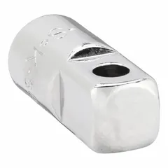 Square drive adapter converts 1/4" drive tools to accept 3/8" drive sockets. Chrome finish resists corrosion. 2 in overall length. For automotive, industrial, and assembly applications requiring drive size conversion.