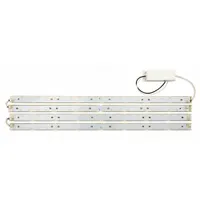 LED retrofit kit for wall sconces, replacing 2-lamp T8 32W fluorescent fixtures. Delivers 3,500 lumens at 4000K with 80 CRI, operating on 120 to 277V AC