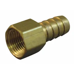 This steel barbed hydraulic hose fitting connects -6 dash size hose (3/8 in I.D.) to NPT threaded ports. The male x female configuration provides a secure connection for fluid transfer in hydraulic systems. Supplied in a 5-pack for multiple installations.