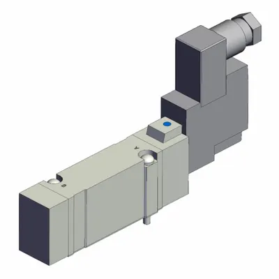 SMC Solenoid Valve: SY7000 Series, Single Solenoid, Five-Way / Two-Position - SMC SY Series Directional Control Valves