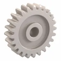 Spur Gear: Module m 1, 24 Teeth, 5 mm Bore Dia, Duracon, 20° Pressure Angle, Plain Bore (MPN DS1-24)