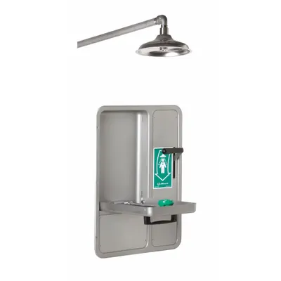 HAWS 8356WCW Wall-Mount Safety Shower with Recessed Eyewash - Wall-Mount Safety Showers with Recessed Eyewash