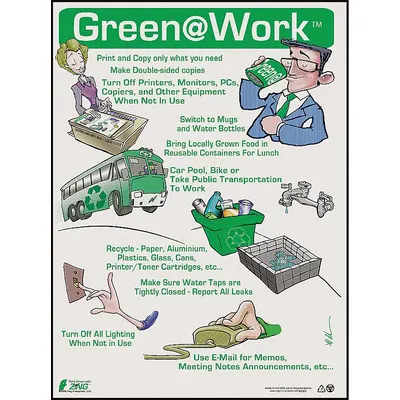 ZING Green @ Work Poster, 22 in x 16 in, No Protective Coating, English - Green @ Work Posters