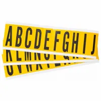 Letter Label Set: 1 15/16 in Character Ht, Indoor/Outdoor, Non-Reflective, Gothic, Black, 25 PK (MPN 1534-LTR KIT)