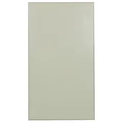 This steel panel is powder-coated in Almond and features a honeycomb inner core. It measures 58 inches in height, 22 inches in width, and 1 inch in thickness. Used as a component in bathroom partition systems for privacy and space division.