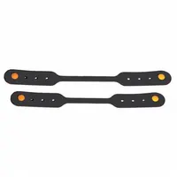 Rubber harnesses for securing electrical-insulating sleeves. Each pair includes four B2-ES buttons for attachment. Overall width 15 1/2 in. Used in high-voltage environments to keep sleeves in place during live-line maintenance