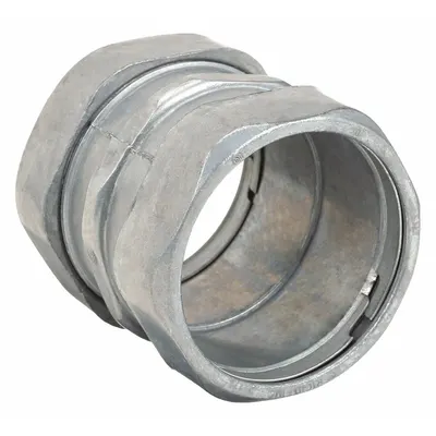 RACO Compression Conduit Coupling: Zinc, 3 1/2 in Trade Size, 3 13/16 in Overall Lg - Compression Conduit Couplings