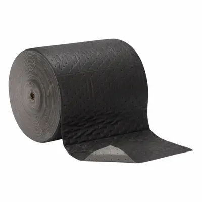 PIG Sorbent Roll, 16 in x 150 ft, Black/Gray, Polypropylene - Sorbent Rolls