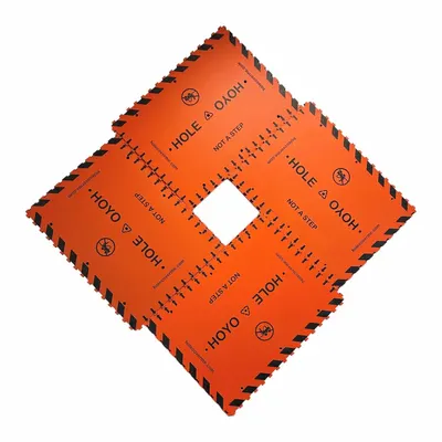 COVERME Rectangular Column Hole Covers, 24 in Lg, Orange, 4 PK