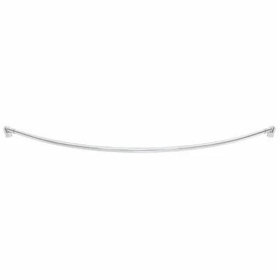 WINGITS Curved Shower Rod: 60 in Overall Wd, Stainless Steel, Satin, Drywall - Rods & Mounting Hardware for Shower Curtains
