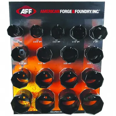 AMERICAN FORGE & FOUNDRY Automotive Socket Set: 1/2 in Drive Size, 17 Pieces - Lug Nut Socket Sets