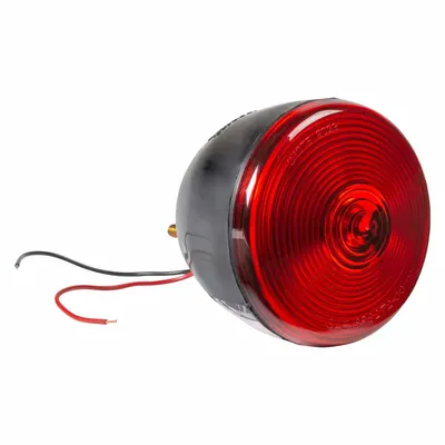 GROTE 50852 Stop Light, Red, Round, Incandescent, Pigtail, 4 1/4 in - Stop Lights