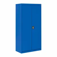 SANDUSKY Shelf Cabinet: 36 in x 24 in x 72 in, Recessed Handle & Three-Point Locking, Frame, Blue (MPN EA4R362472-06)