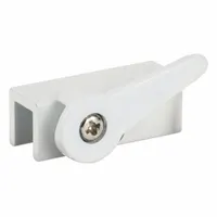 PRIME-LINE Window Lock: Flip Lock, Handle Included, Non-Handed, 5/8 in Overall Lg, Sash, White (MPN U 9825)
