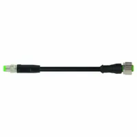 MURRELEKTRONIK Cordset: M8 Male Straight X M12 Female Straight, PVC, Black, 1 m Cable Lg (MPN 7000-88241-6100100)