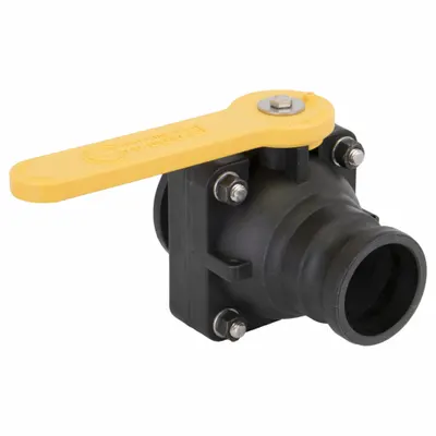 BANJO Manual Two-Way Ball Valve: 2 in, Polypropylene, Straight, Flange x Flange - Polypropylene Ball Valves
