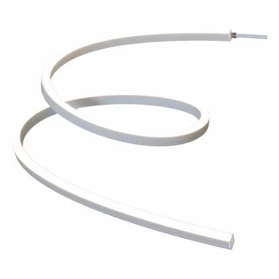 DIODE LED Mounting Spine Channel: White, Side Bend/Top Bend, 39 in Lg, 0.42 in Wd - Tape & Linear Light Channels