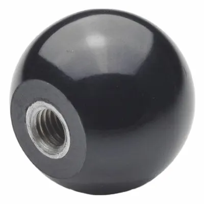 JW WINCO Ball Knob with Threaded Hole, M10, 40 mm Dia, 15 mm Thread Lg - Ball Knobs with Threaded Hole