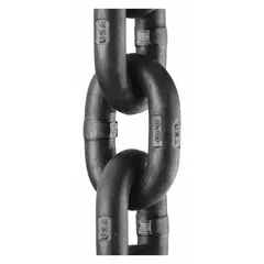 Grade-80 lifting chain made from alloy steel with straight link type. Overall length 5 ft. Suitable for overhead lifting, rigging, and towing in industrial and construction applications.