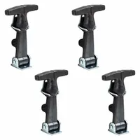 T-Handle catch latch with a 3 in handle and 4-7/8 in latch length. Features a zinc-plated carbon steel bracket for bracket-style mounting. Used to secure hoods, panels, and access doors on vehicles and machinery