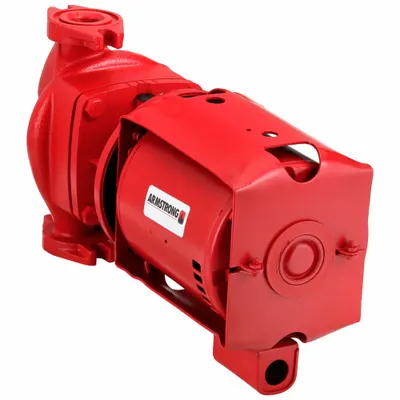 ARMSTRONG Hydronic Circulating Pump: 1/6 hp HP, 115V AC, Cast Iron, 1, 22 gpm, 18 ft Max. Head - Three-Piece Inline Circulator Pumps