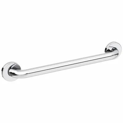 WINGITS Wall Grab Bar: Straight, 18 in Lg, 1 1/4 in Dia, Stainless Steel - Anti-Microbial Grab Bars