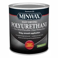 Interior oil-based polyurethane sealer and finish for wood surfaces. Provides a clear ultra-flat protective coating. Suitable for use on furniture, trim, and cabinets. 32 fl oz container