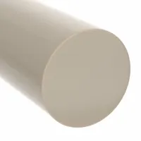 HDPE Rod: 3/8 in Dia, 4 ft Lg, Off-White, Opaque, 4,500 psi Tensile Strength, 2.75 ft-lb/in