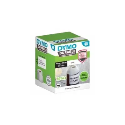 DYMO Pre-Cut Label Stock Roll: 6 17/64 in x 4 3/32 in, Acrylic, Permanent Adhesive - Dymo Direct Thermal Precut Label Rolls