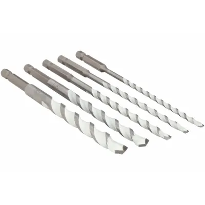 BOSCH Hex Shank Drill Set: 1/4 in_3/8 in_3/16 in_5/16 in_5/32 in Drill Bit Size - Multi-Material Hex-Shank Concrete & Masonry Drill Bit Sets