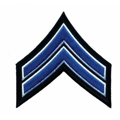HEROS PRIDE Embroidered Patch: CPL, 3 1/2 in, Black, Polyester/Rayon, Rank Insignia - Embroidered Insignia