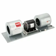 This Dayton air curtain blower creates an invisible barrier of air over a doorway, helping to separate indoor and outdoor environments. It reduces energy loss, keeps out insects and dust, and maintains temperature control in commercial or industrial facilities. The unit features a galvanized steel housing and operates on 115 V AC, single phase, with a 1/4 hp motor.