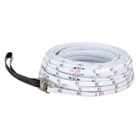 KESON Surveyors Rope: Manual, SR-18-200, SAE, 200 ft, 1/8 in, Loop Tip, 200 ft Blade Lg (SAE), Inch