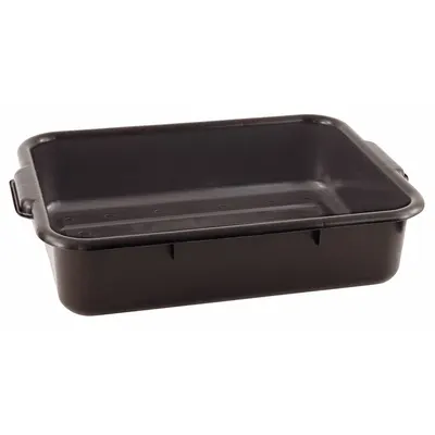 CRESTWARE Bus Tub: Black, 5 in Overall Ht, 15 1/2 in Overall Wd, 22 1/2 in Overall Lg - Bus Tubs