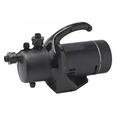 This electric centrifugal utility pump operates on 115V AC and delivers a maximum head of 134 ft. It features a 1 in MNPT intake and a 1 in hose connection, with a 10 ft power cord. The thermoplastic impeller is suited for general-purpose water transfer, dewatering, and circulation tasks in industrial and commercial settings.