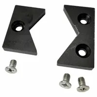 PALMGREN Vise Jaw Plate Kit: Steel, For 1 1/2 in Vise Jaw Wd, Fasteners, Works with 19D159, 9629503 (MPN 963263100)