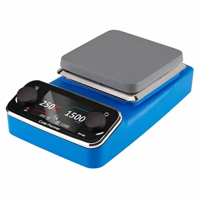 COLE PARMER Hot Plate Stirrer: US Std Plug Type, 1 Positions, 5 7/8 in Plate Wd - Single-Position Hot Plate Stirrers