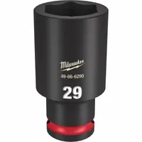 MILWAUKEE Deep Impact Socket: 1/2 in Drive Size, Metric, 29 mm Socket Size, 6-Point, Deep, Friction (MPN 49-66-6290)