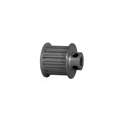 Dayton Timing Pulley: Curvilinear, Fixed, For 15 mm Belt Wd, 14 Teeth, 5 mm Pitch - HTD Section Fixed-Bore Timing Pulleys with Hub