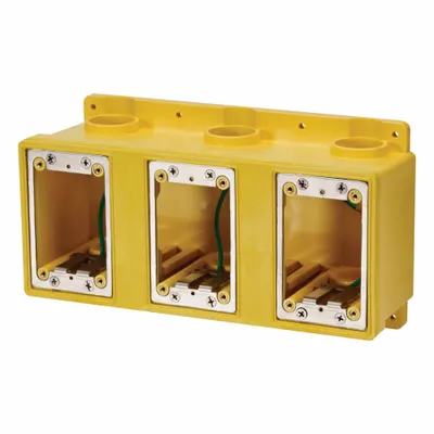 LEVITON Electrical Box: PVC, Rectangular, 1 Gangs, 1 in Hub Size, 109.1 cu in Capacity - PVC & Non-Metallic Weatherproof Electrical Boxes