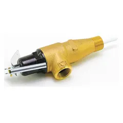 This brass-bodied temperature and pressure relief valve is designed for use on hot water heating boilers and storage tanks. It automatically relieves excess temperature or pressure to prevent system damage. The 3/4 in x 3/4 in MNPT x FNPT connections suit standard hydronic installations. Maximum operating temperature is 210°F.