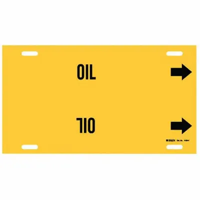 BRADY Oil Strap-On Pipe Marker - Oil Strap-On Pipe Markers