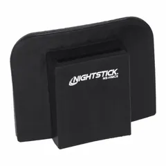 The NIGHTSTICK NS-HMC9 is a silicon rubber helmet/head mount designed for hands-free operation with Nightstick flashlights, specifically the XPR-5561 model. It includes an alcohol cleaning pad for surface preparation before installation. Suitable for industrial, maintenance, and emergency response applications requiring reliable illumination.
