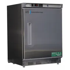 This general purpose lab freezer provides a 4.2 cu ft capacity with a temperature range of -25°C to -15°C. It features manual defrost and a right-hinged door. Designed for undercounter installation, it is suitable for storing biological samples, reagents, and pharmaceuticals in laboratory environments where space is limited.