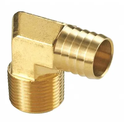 DIXON Standard Hose Fittings: Hose Barb x NPTF, 1 in x 1 in Fitting Size, Male x Male - Brass Multipurpose (Air, Water, Chemical) Push-On Barbed Hose Fittings