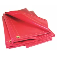 MAURITZON Tarp: 17.75 ft Lg, 13.5 ft Wd, Heavy Duty, 20 mil, Vinyl, Red, 13 oz/sq yd (MPN SAL-02-1418)