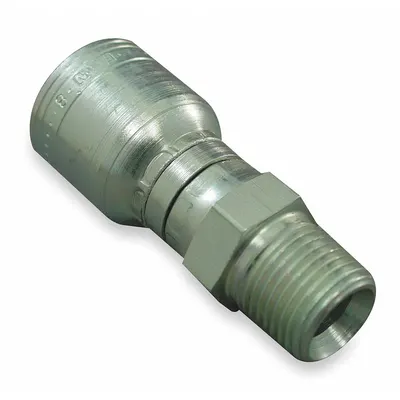 WEATHERHEAD Hydraulic Crimp Fitting: Steel x Steel, Straight, -12 For Hose Dash Size - Weatherhead Crimp Hydraulic Hose Fittings with NPTF Connection